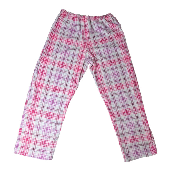 Girls Plaid Lounge Sleep Pants - Size L 10-12 PLUS Pink White - Great Condition - Picture 1 of 6